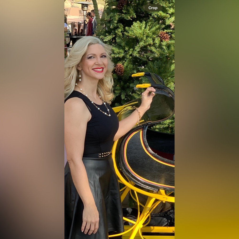 Black faux leather dress